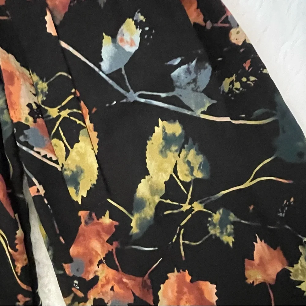 BCBGMaxAzria Black Floral Wide Leg Palazzo Pants - Picture 15 of 15